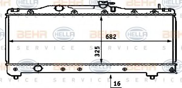 Imagine Radiator, racire motor HELLA 8MK 376 718-351