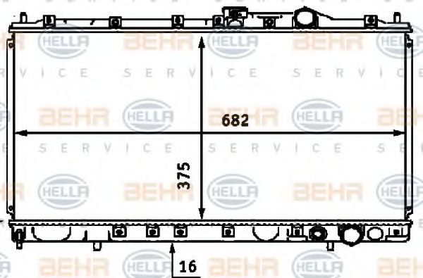 Imagine Radiator, racire motor HELLA 8MK 376 718-391