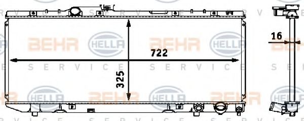 Imagine Radiator, racire motor HELLA 8MK 376 718-401