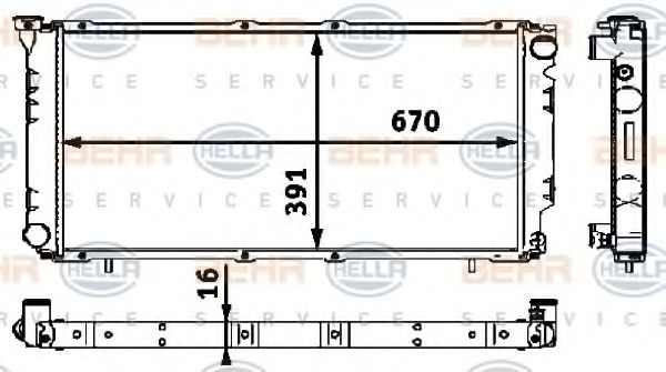 Imagine Radiator, racire motor HELLA 8MK 376 718-441