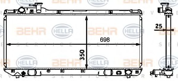 Imagine Radiator, racire motor HELLA 8MK 376 718-451