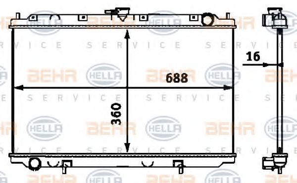 Imagine Radiator, racire motor HELLA 8MK 376 718-491