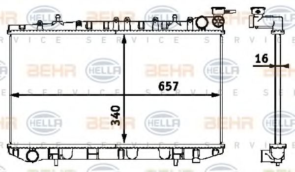 Imagine Radiator, racire motor HELLA 8MK 376 718-501