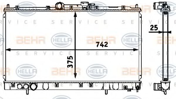 Imagine Radiator, racire motor HELLA 8MK 376 718-511