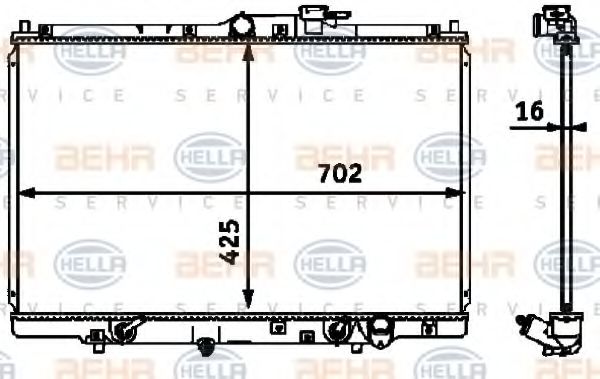 Imagine Radiator, racire motor HELLA 8MK 376 718-521