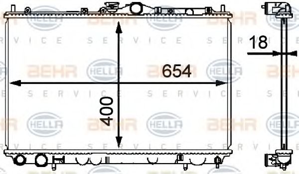 Imagine Radiator, racire motor HELLA 8MK 376 718-541