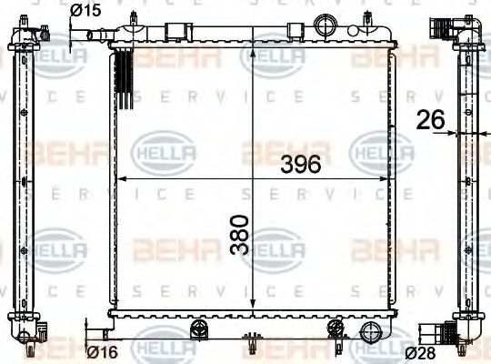 Imagine Radiator, racire motor HELLA 8MK 376 718-621