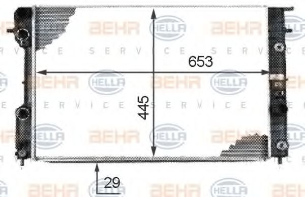 Imagine Radiator, racire motor HELLA 8MK 376 718-661