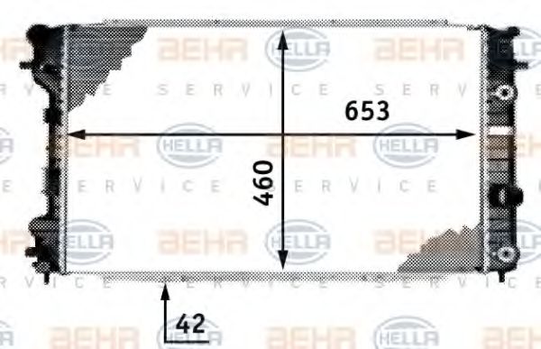 Imagine Radiator, racire motor HELLA 8MK 376 718-681