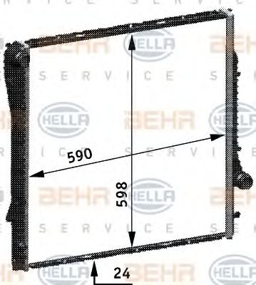 Imagine Radiator, racire motor HELLA 8MK 376 718-764