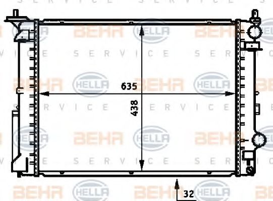 Imagine Radiator, racire motor HELLA 8MK 376 719-021