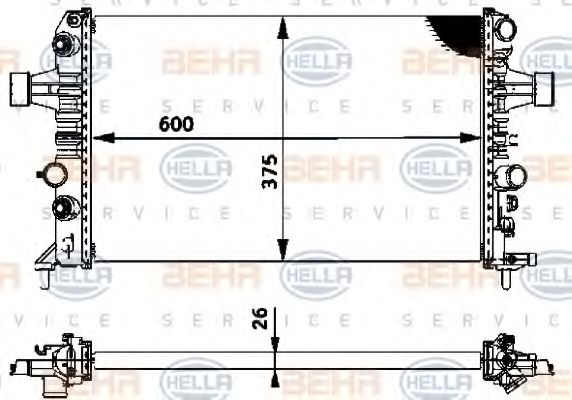 Imagine Radiator, racire motor HELLA 8MK 376 719-061