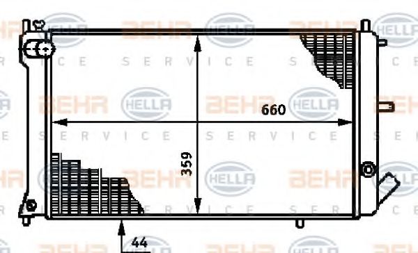 Imagine Radiator, racire motor HELLA 8MK 376 719-211