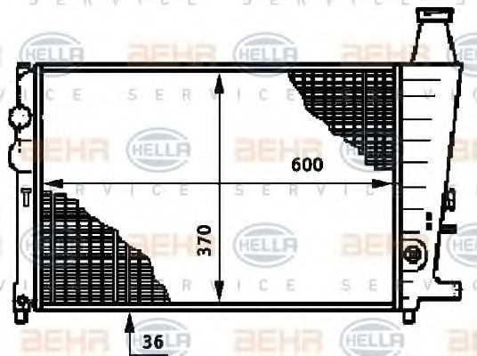 Imagine Radiator, racire motor HELLA 8MK 376 719-221