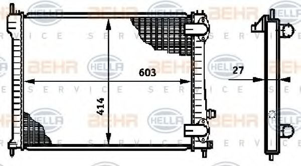 Imagine Radiator, racire motor HELLA 8MK 376 719-281