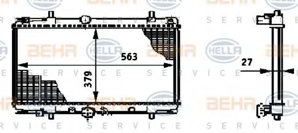Imagine Radiator, racire motor HELLA 8MK 376 719-291