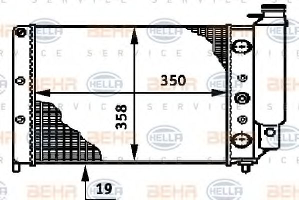 Imagine Radiator, racire motor HELLA 8MK 376 719-311