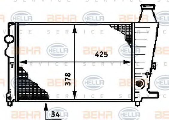 Imagine Radiator, racire motor HELLA 8MK 376 719-401