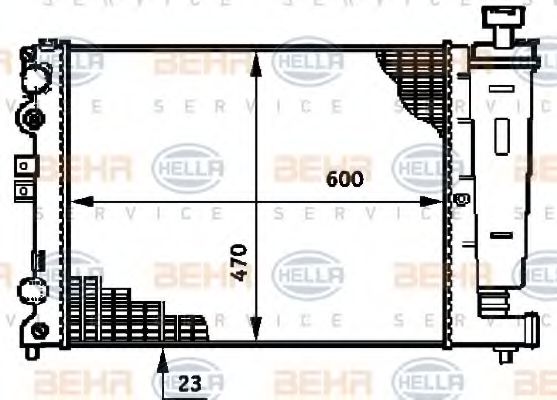 Imagine Radiator, racire motor HELLA 8MK 376 719-461