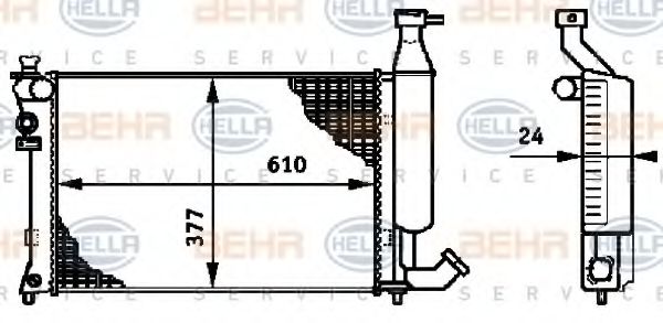 Imagine Radiator, racire motor HELLA 8MK 376 719-501