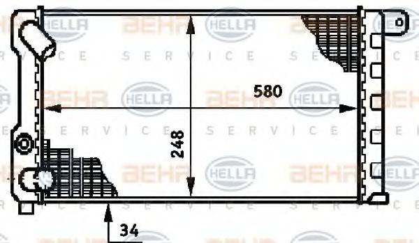 Imagine Radiator, racire motor HELLA 8MK 376 719-521