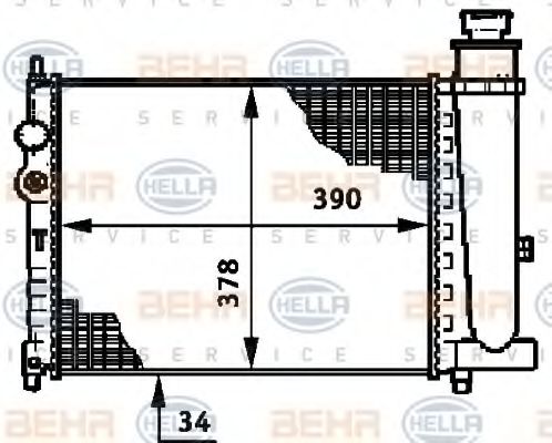 Imagine Radiator, racire motor HELLA 8MK 376 719-581