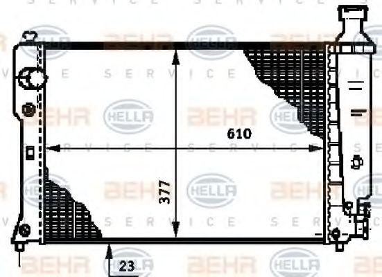 Imagine Radiator, racire motor HELLA 8MK 376 719-591