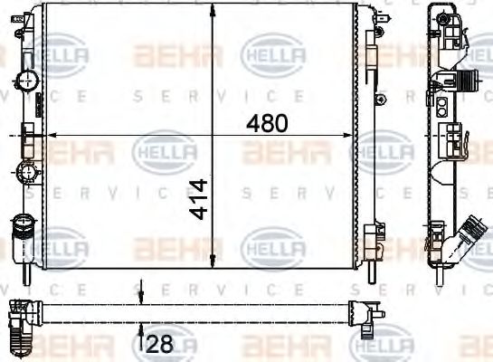 Imagine Radiator, racire motor HELLA 8MK 376 719-671