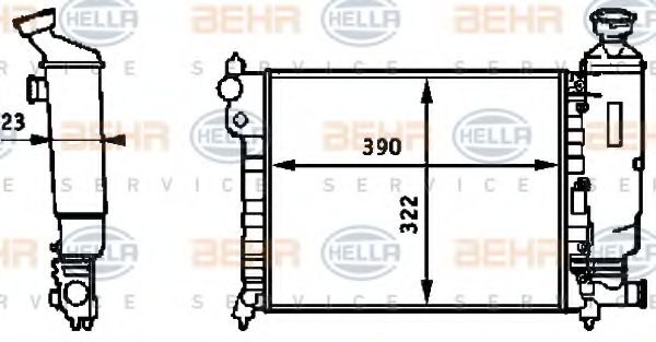 Imagine Radiator, racire motor HELLA 8MK 376 720-001