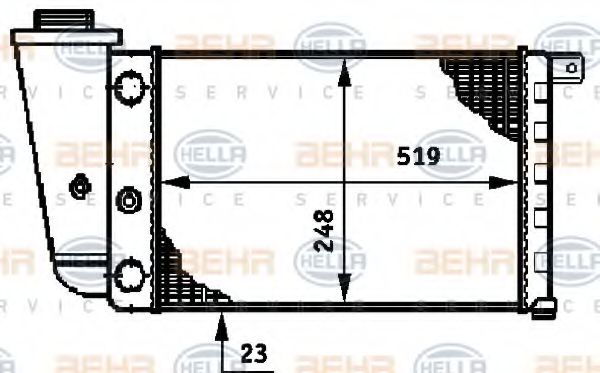 Imagine Radiator, racire motor HELLA 8MK 376 720-051