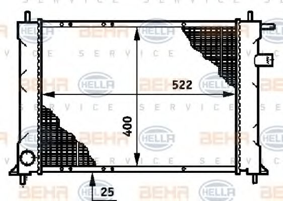 Imagine Radiator, racire motor HELLA 8MK 376 720-141