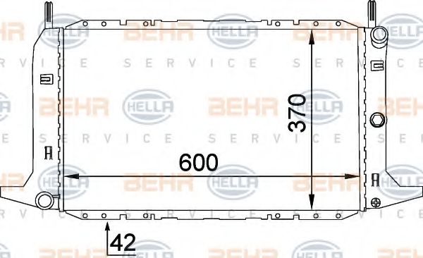 Imagine Radiator, racire motor HELLA 8MK 376 720-161