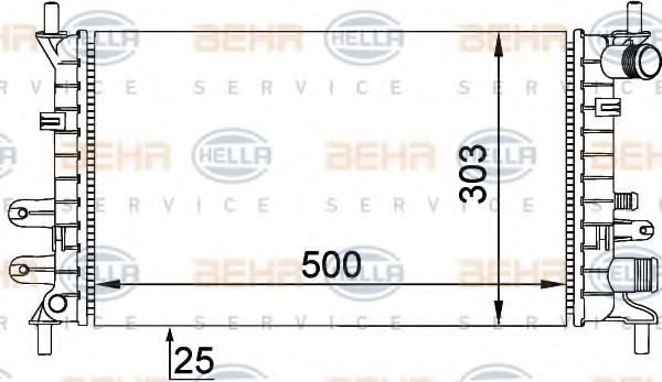 Imagine Radiator, racire motor HELLA 8MK 376 720-191