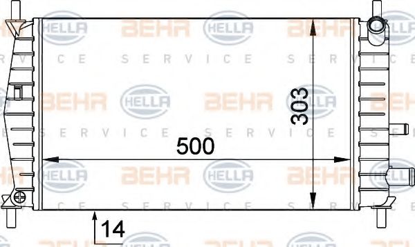 Imagine Radiator, racire motor HELLA 8MK 376 720-261