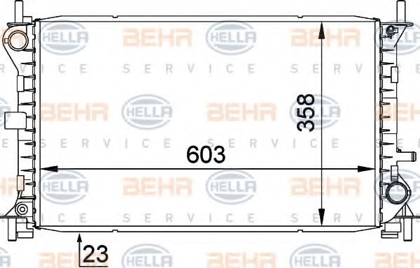 Imagine Radiator, racire motor HELLA 8MK 376 720-291