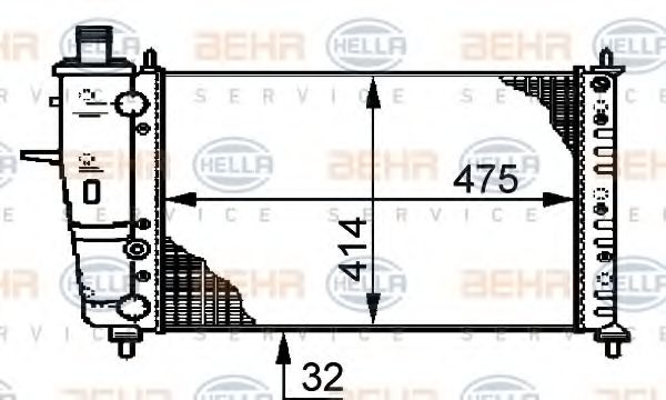 Imagine Radiator, racire motor HELLA 8MK 376 720-331