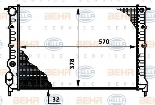 Imagine Radiator, racire motor HELLA 8MK 376 720-441