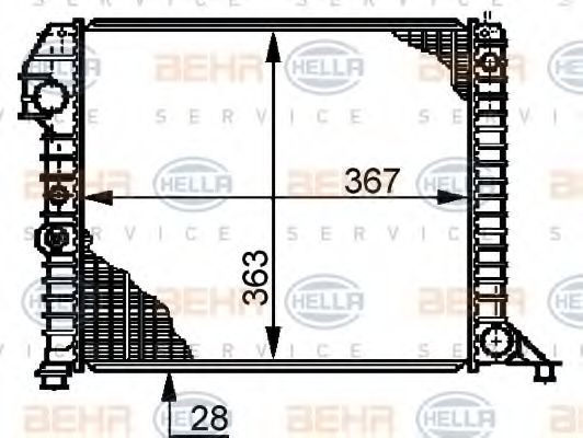 Imagine Radiator, racire motor HELLA 8MK 376 720-471