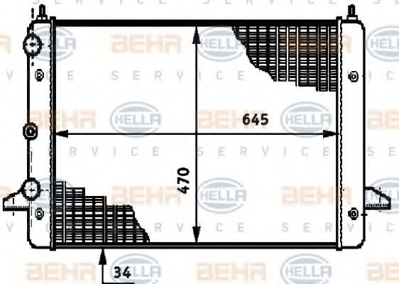 Imagine Radiator, racire motor HELLA 8MK 376 720-491