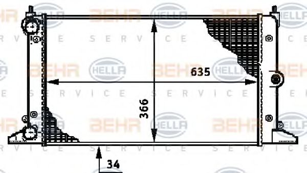 Imagine Radiator, racire motor HELLA 8MK 376 720-511