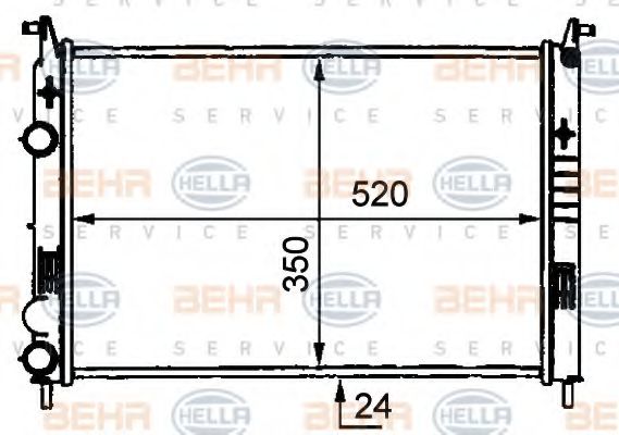 Imagine Radiator, racire motor HELLA 8MK 376 720-561