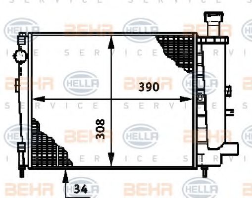 Imagine Radiator, racire motor HELLA 8MK 376 720-611