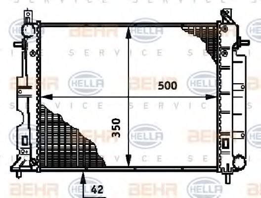 Imagine Radiator, racire motor HELLA 8MK 376 720-661