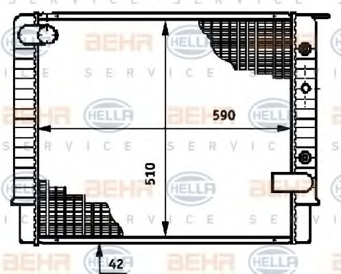 Imagine Radiator, racire motor HELLA 8MK 376 720-701