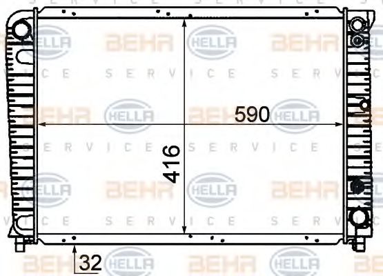 Imagine Radiator, racire motor HELLA 8MK 376 720-721