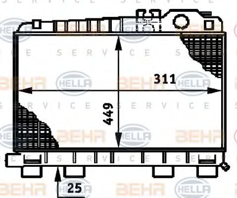 Imagine Radiator, racire motor HELLA 8MK 376 720-741