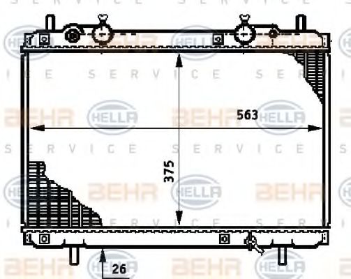 Imagine Radiator, racire motor HELLA 8MK 376 720-761