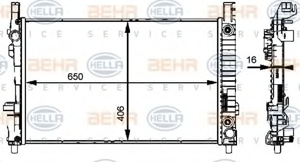 Imagine Radiator, racire motor HELLA 8MK 376 721-031