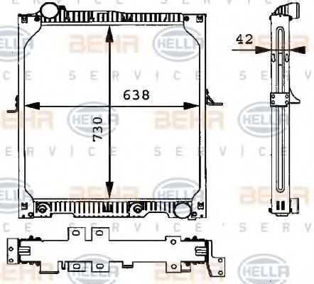 Imagine Radiator, racire motor HELLA 8MK 376 721-141