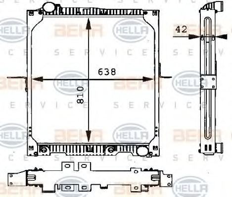 Imagine Radiator, racire motor HELLA 8MK 376 721-151